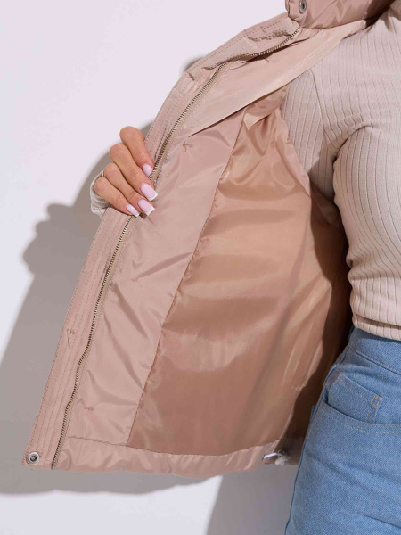 Жилет женский утепленный стеганый, бежевый