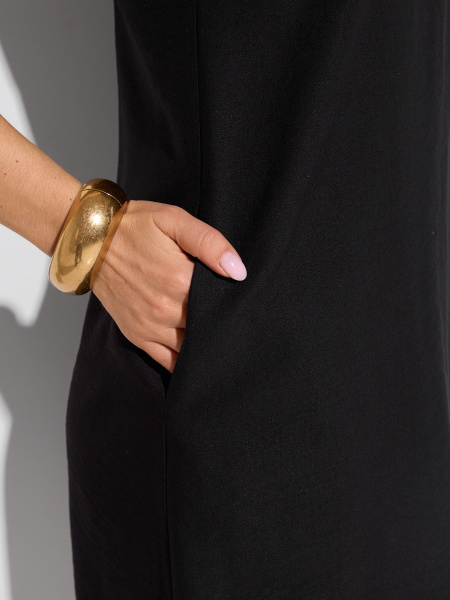 Платье мини летнее, черное