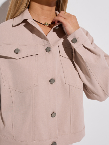 Жакет женский джинсовый, бежевый