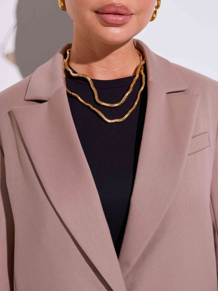 Жакет женский из вискозы оверсайз, латте