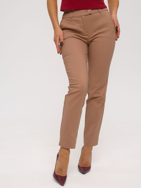 Брюки женские офисные, темно-бежевые