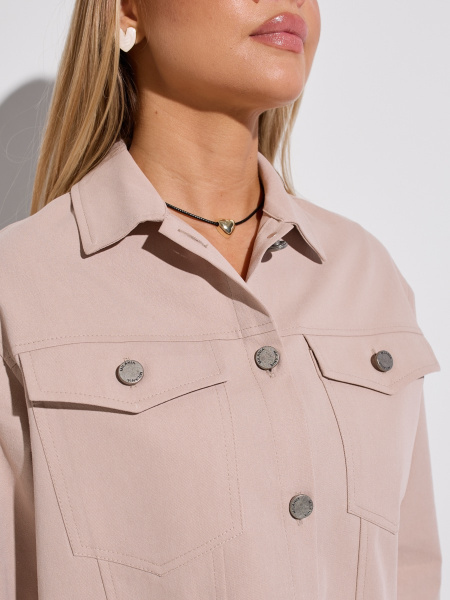 Жакет женский джинсовый, бежевый