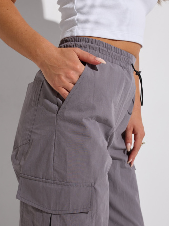 Брюки-баллоны спортивные женские, серые