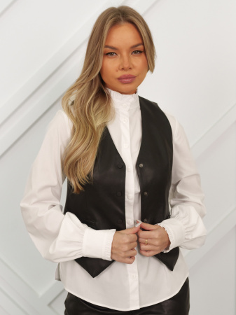 Жилет женский классический из экокожи