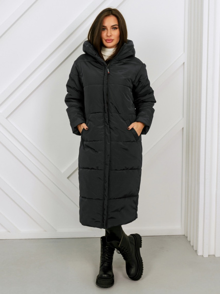 Пальто женское зимнее с капюшоном
