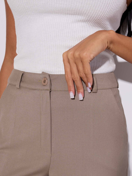 Брюки классические из вискозы, хаки