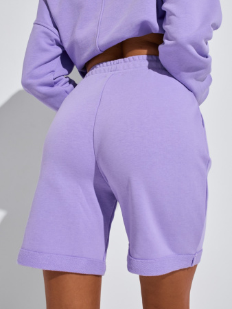 Шорты женские трикотажные, сиреневые