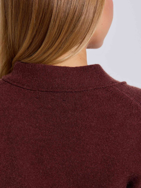 Кардиган с объемными рукавами, шоколадный