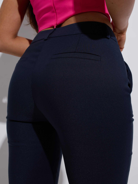 Брюки женские зауженные, темно-синие