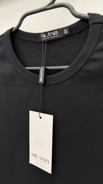 Футболка женская оверсайз базовая, черная