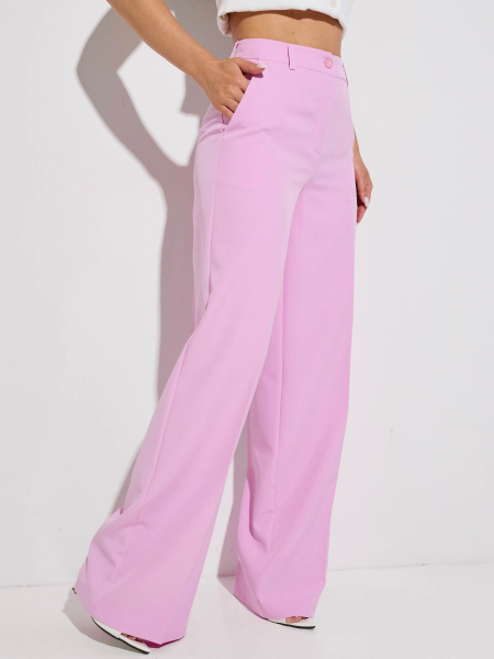 Брюки-палаццо женские классические, розово-лавандовые