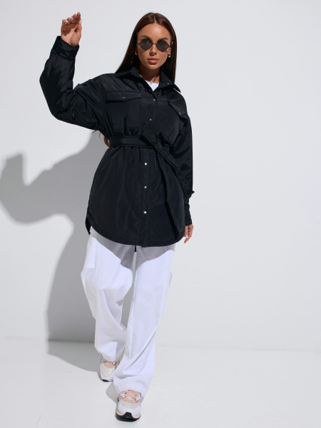 Куртка-рубашка женская, черная