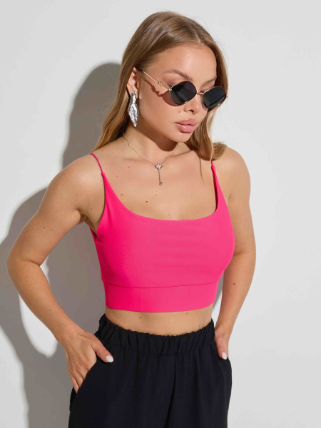 Топ женский на тонких бретельках, темно-розовый Топ женский на тонких бретельках, темно-розовый