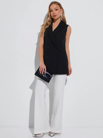 Жилет женский удлиненный двубортный