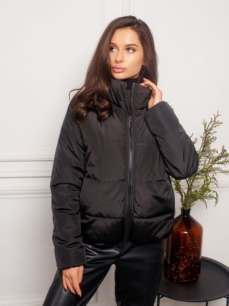 Куртка женская утепленная, черная