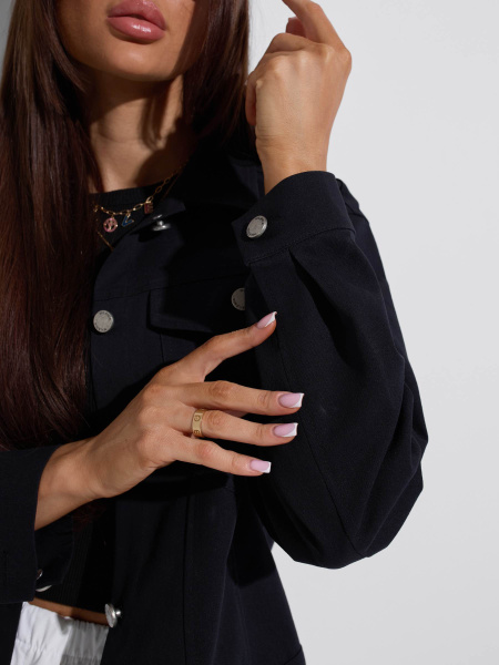 Жакет женский джинсовый, черный