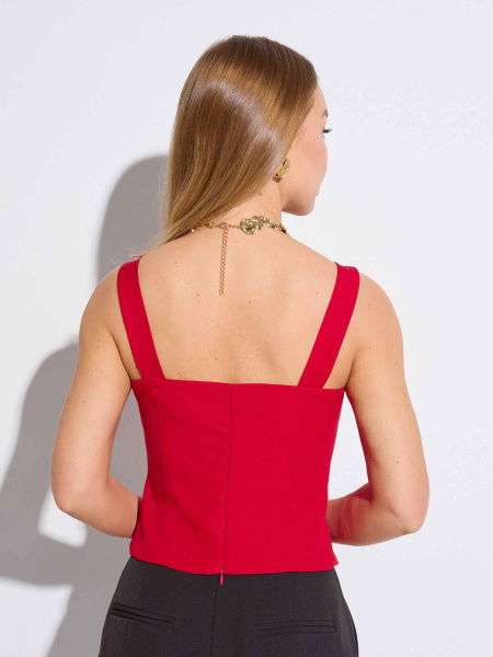 Топ женский классический удлиненный, красный Топ женский классический удлиненный, красный