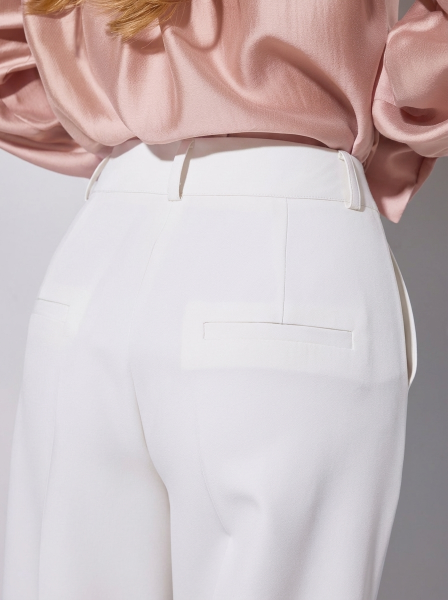 Брюки-палаццо женские из вискозы, белые