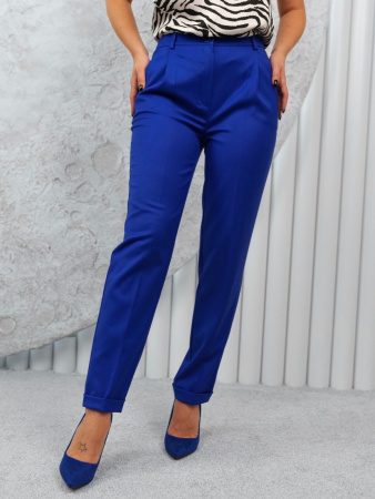 Брюки женские прямые с отворотами из вискозы