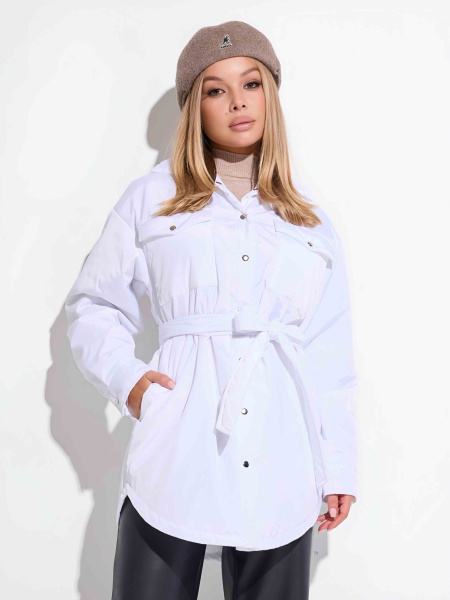 Куртка-рубашка женская, белая