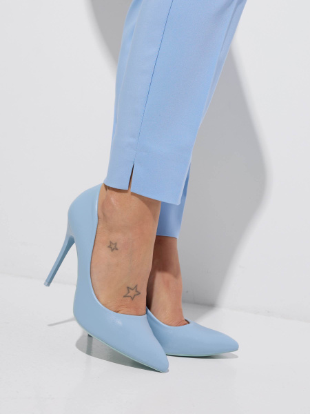 Брюки женские офисные, голубые