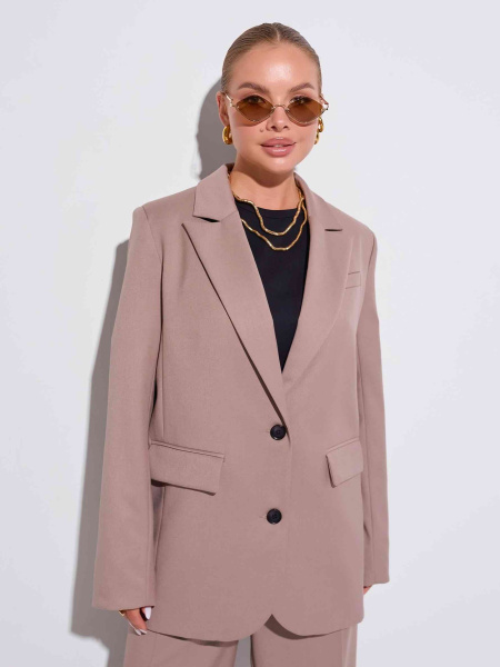 Жакет женский из вискозы оверсайз, латте