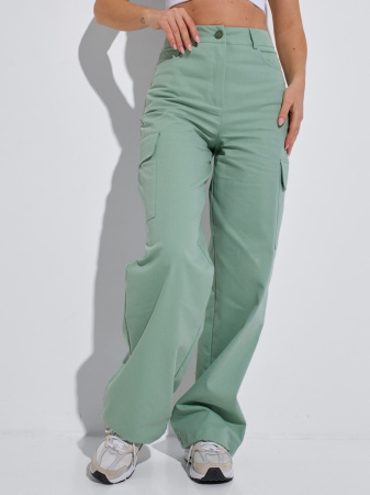 Брюки-карго женские, оливковые