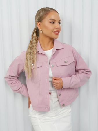 Жакет женский джинсовый, светло-розовый