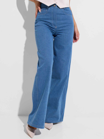 Джинсы трубы женские широкие