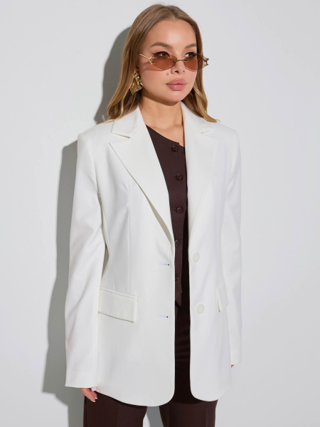 Жакет женский оверсайз из вискозы, белый