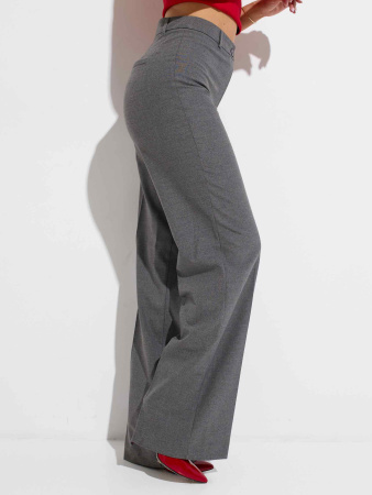 Брюки-палаццо женские из поливискозы, серые