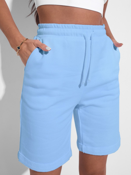Шорты женские трикотажные, голубые