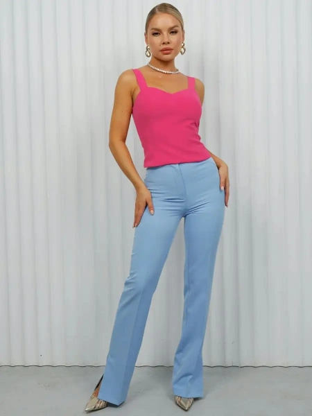 Топ женский классический удлиненный, малиновый