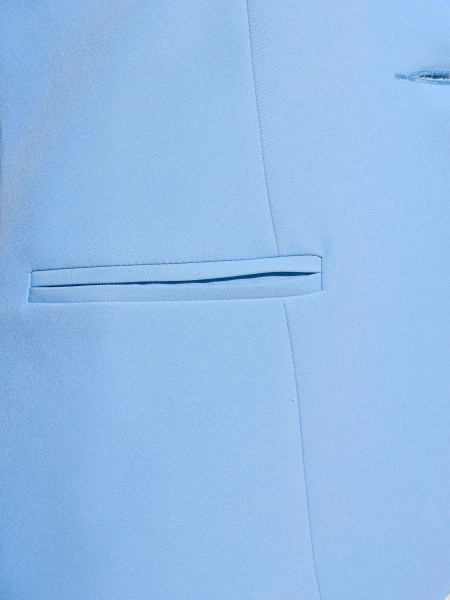 Жакет женский приталенный однобортный, голубой