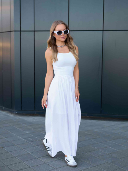 Сарафан летний макси, белый