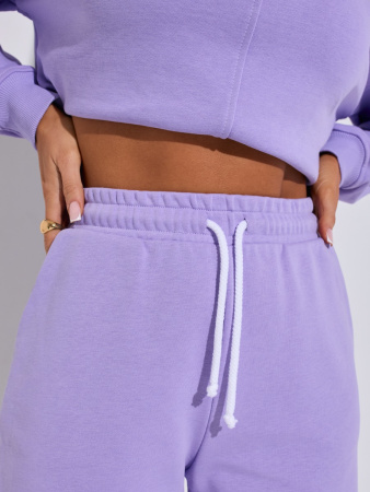 Шорты женские трикотажные, сиреневые