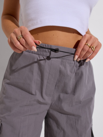 Брюки-баллоны спортивные женские, серые