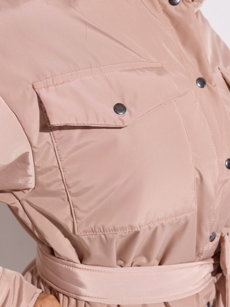 Куртка-рубашка женская, бежевая