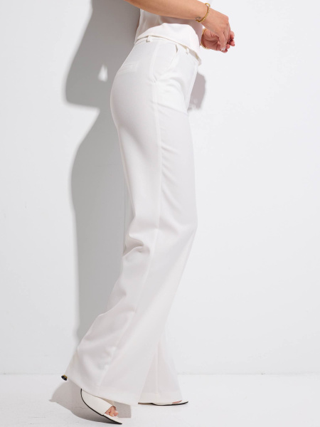 Брюки классические из вискозы, белые