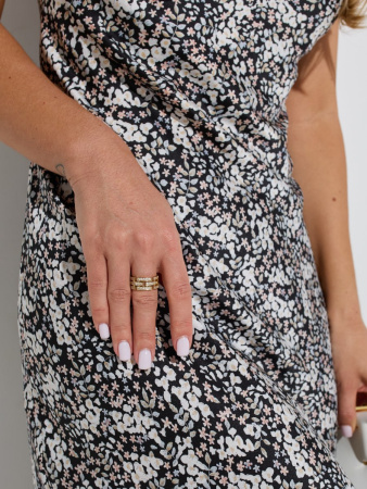 Платье-комбинация женское на регулируемых бретельках, черно-бежевое