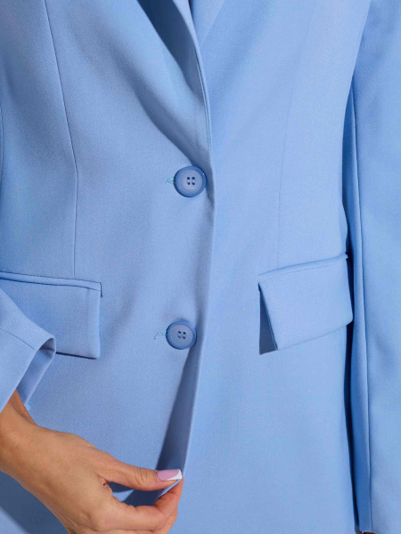 Жакет женский оверсайз из вискозы, голубой