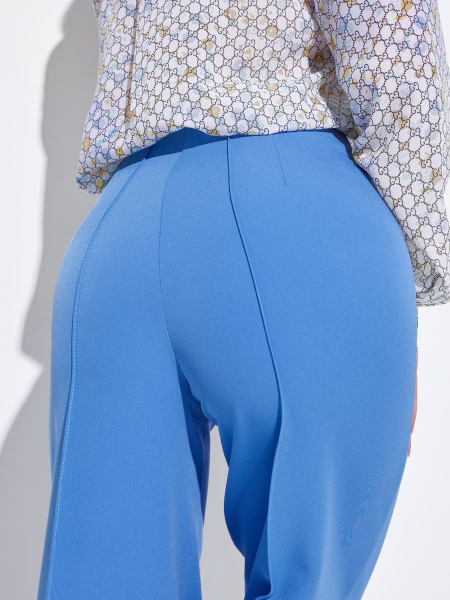 Брюки-палаццо женские со стрелками, голубые