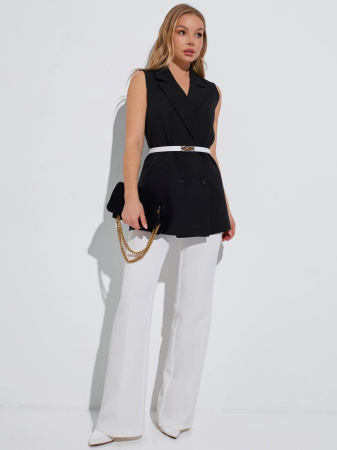 Жилет женский удлиненный двубортный