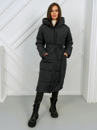 Пальто женское зимнее с капюшоном