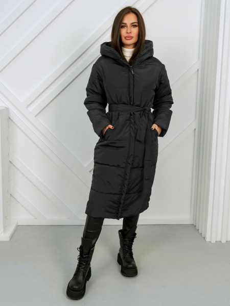 Пальто женское зимнее с капюшоном