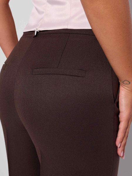 Брюки из вискозы классические, горький шоколад 