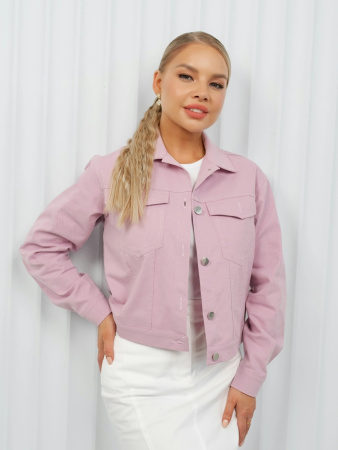 Жакет женский джинсовый, светло-розовый
