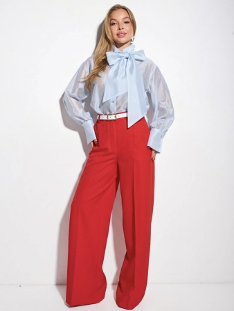 Брюки-палаццо женские из вискозы, красные