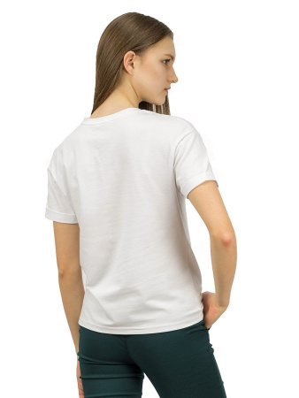 Футболка женская базовая с рисунком, белая