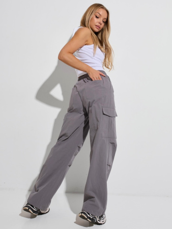 Брюки-баллоны спортивные женские, серые
